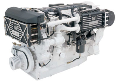 Caterpillar C18 <span class="product-info"><br><br> Vermogen | 1016 – 1152 pk <br> Toerental | 2300 rpm <br> Configuratie | 6 in-lijn , 4-takt Diesel <br> Aanzuiging | Twin Turbocharged, aftercooled </span>